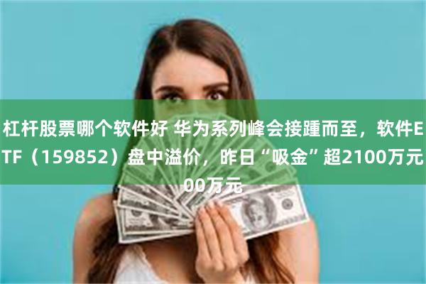 杠杆股票哪个软件好 华为系列峰会接踵而至，软件ETF（159852）盘中溢价，昨日“吸金”超2100万元