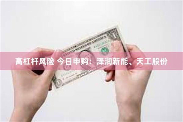 高杠杆风险 今日申购：泽润新能、天工股份