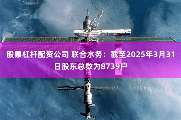 股票杠杆配资公司 联合水务：截至2025年3月31日股东总数为8739户